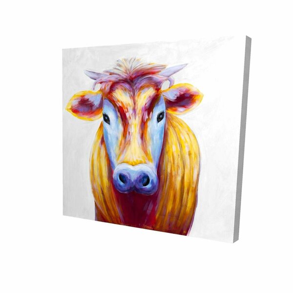 Fondo 12 x 12 in. Colorful Country Cow-Print on Canvas FO2775266